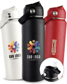 GARRAFA TÉRMICA C ALÇA 600ML