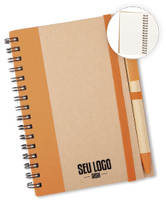 CADERNO ECOLÓGICO COM CANETA