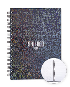 CADERNO CAPA HOLOGRÁFICA C PAUTA
