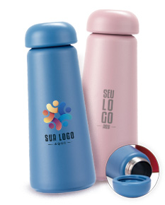 Bottle thermal 450ml. Feminine and robust design, vacuum flask to keep liquids hot or cold for longer. Ideal for carrying to work, school or on trips.
