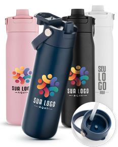 GARRAFA TÉRMICA COM ALÇA 600ML