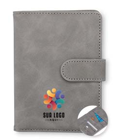 PORTA PASSAPORTE EM COURO SINTÉTICO